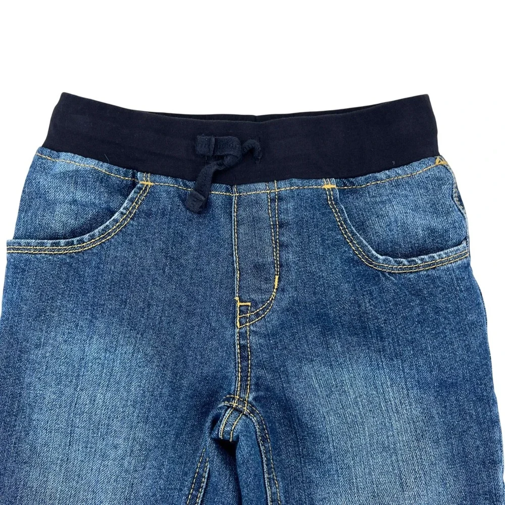 Gymboree Girls Size 7 Blue Pull On Jeans Straight Leg Elastic‎ Waist RN70530